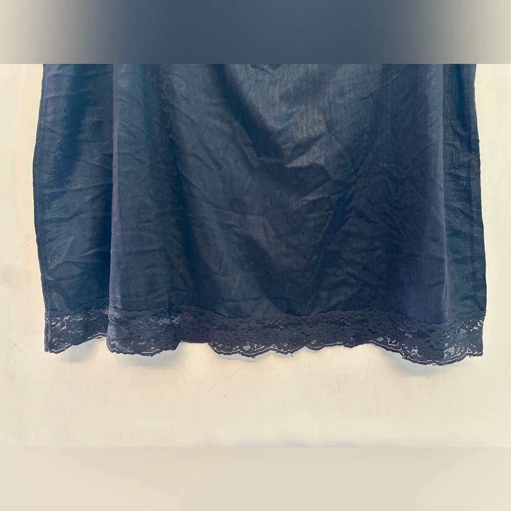 Vintage 90’s/Y2K Wondermaid Black Lace Trim Slip Skirt Size 2X - Picture 4 of 5